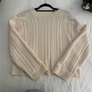 Babaton Cream Cable Knit Sweater